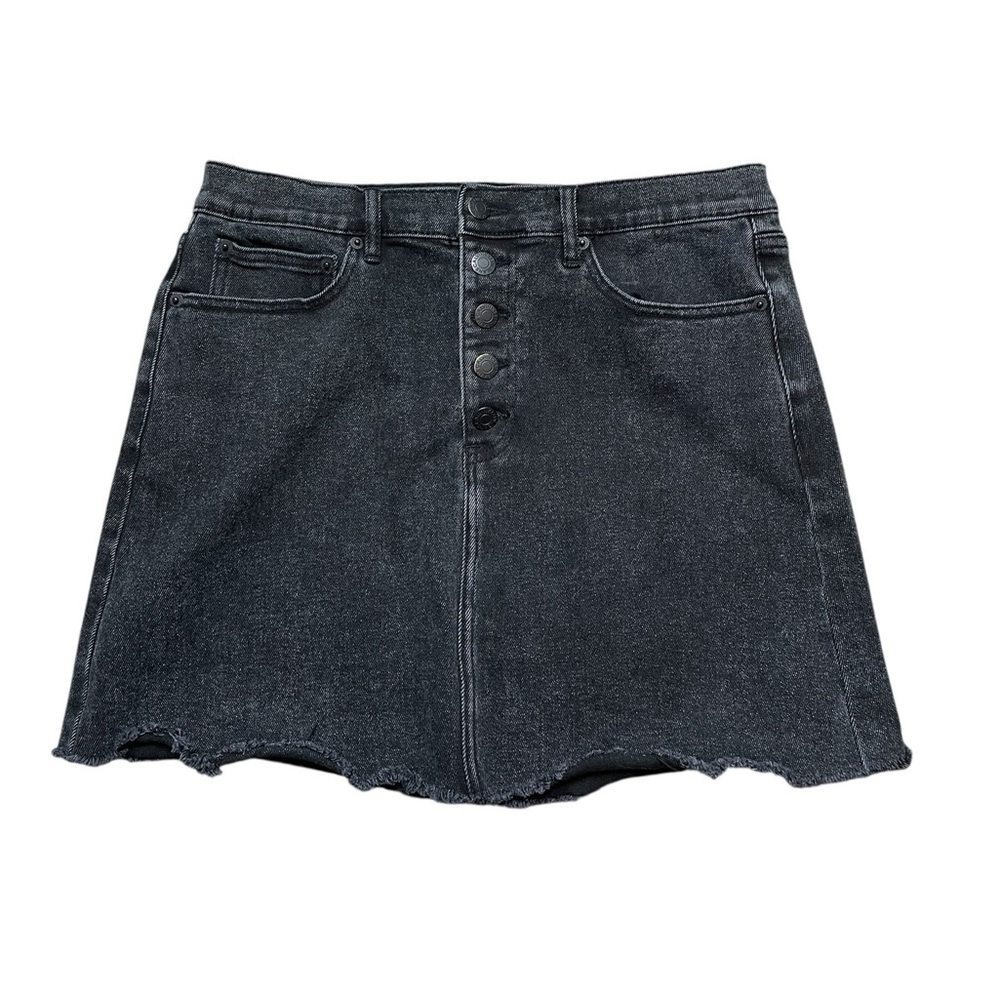 Calvin Klein Black Denim Mid Rise Mini Skirt Size 29